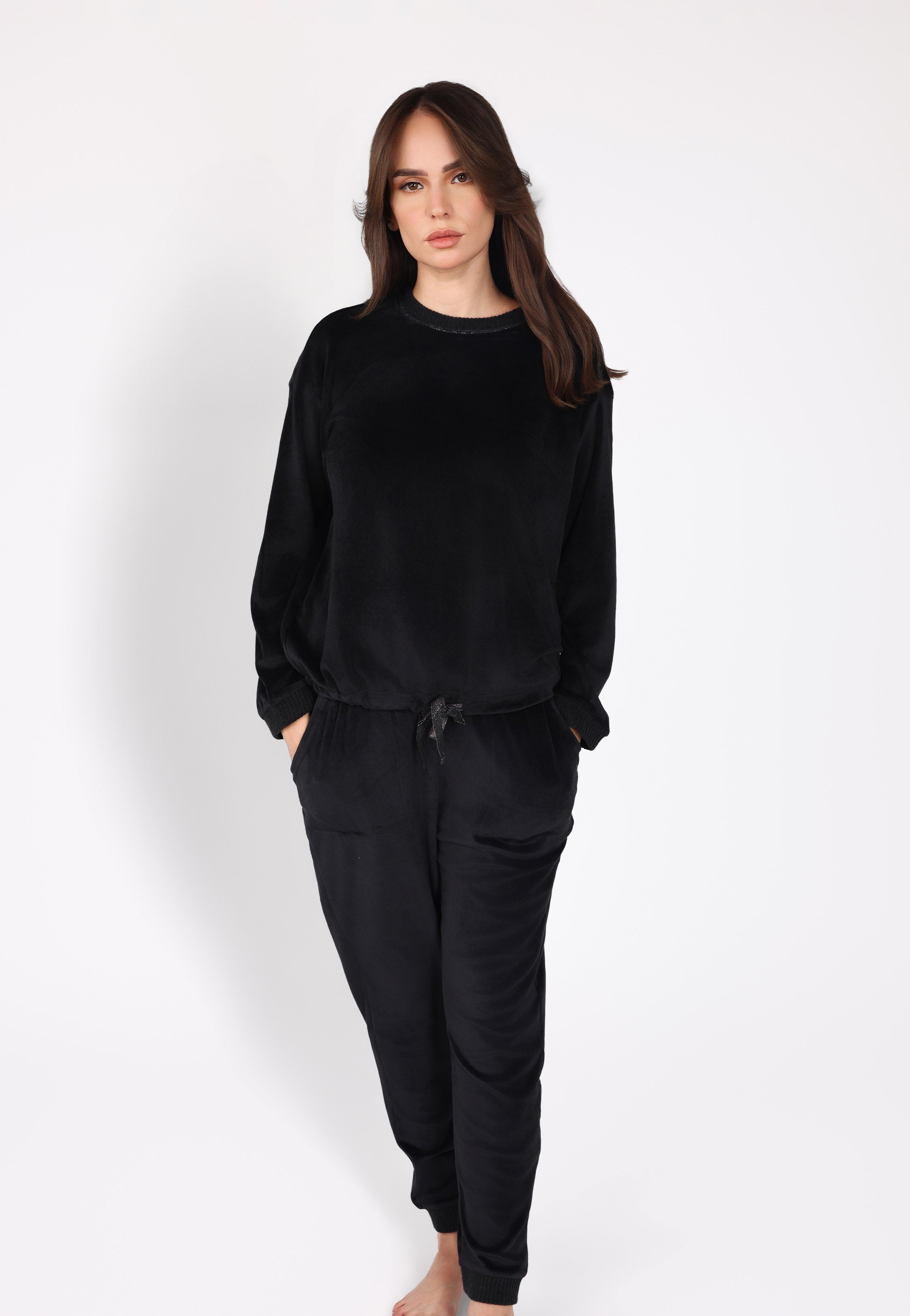 Ensemble pyjama à boutons épaule | Collection Velvet MLC