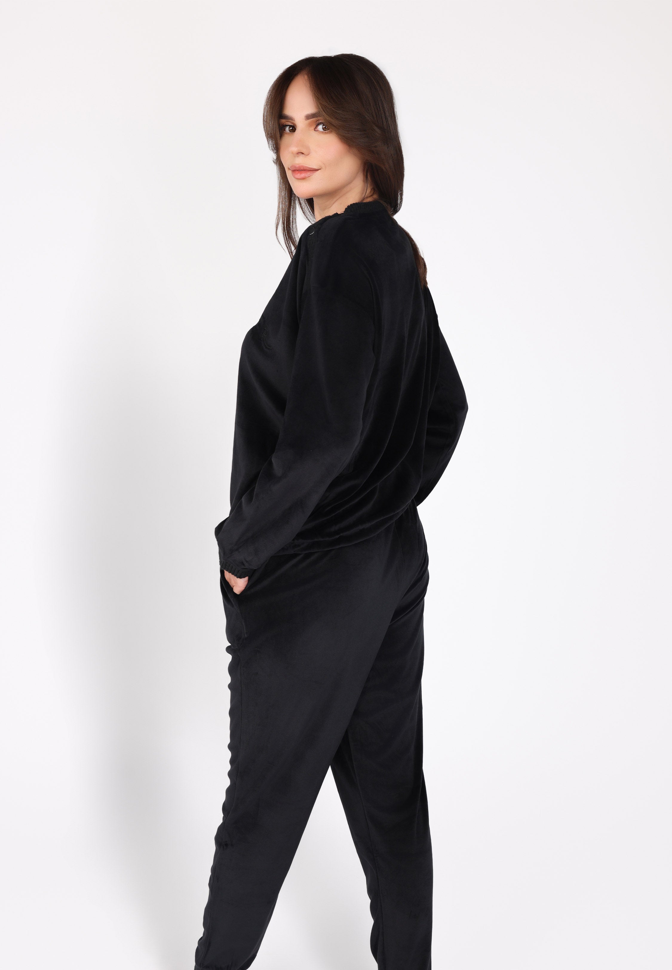 Ensemble pyjama à boutons épaule | Collection Velvet MLC
