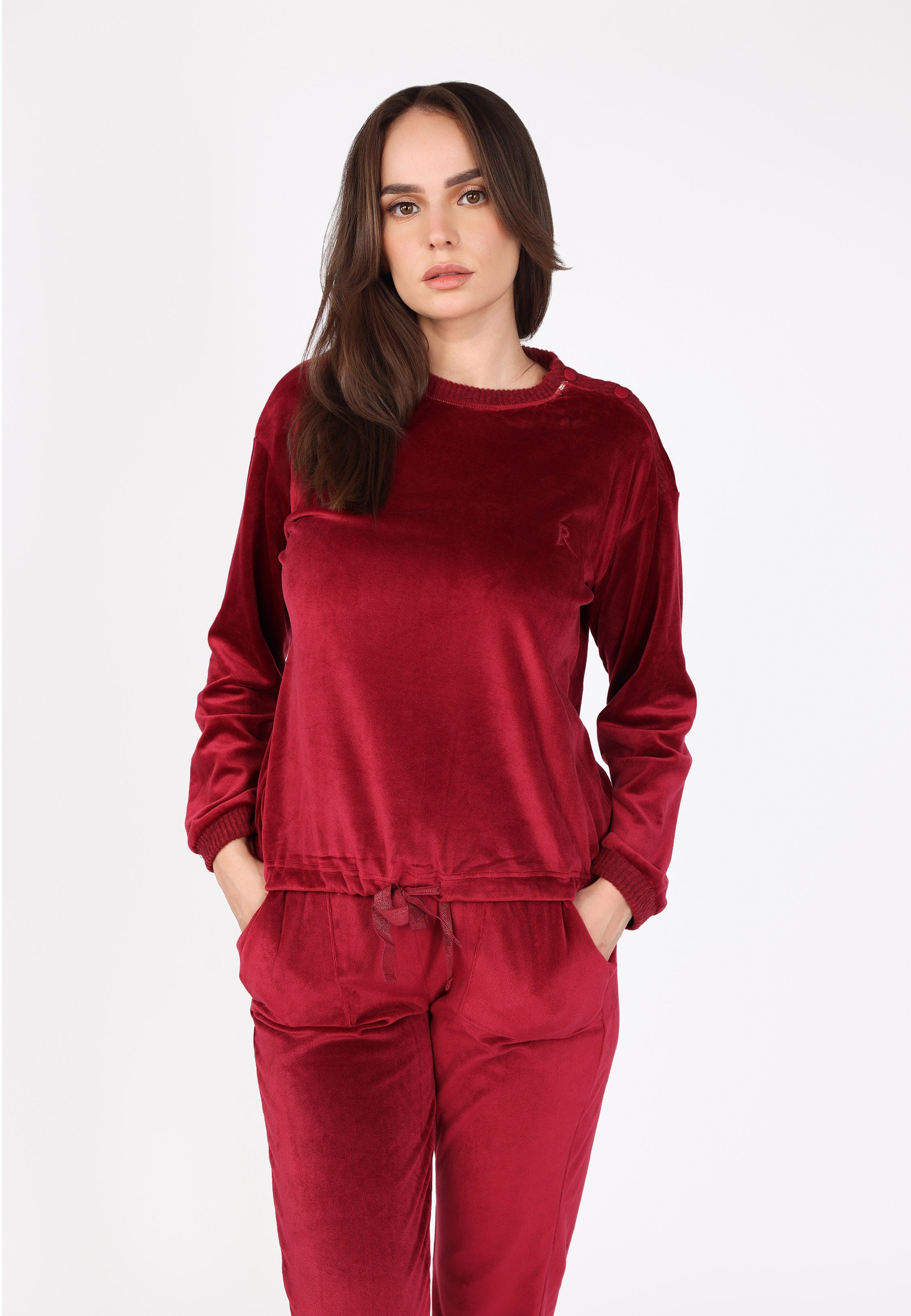 Ensemble pyjama à boutons épaule | Collection Velvet MLC