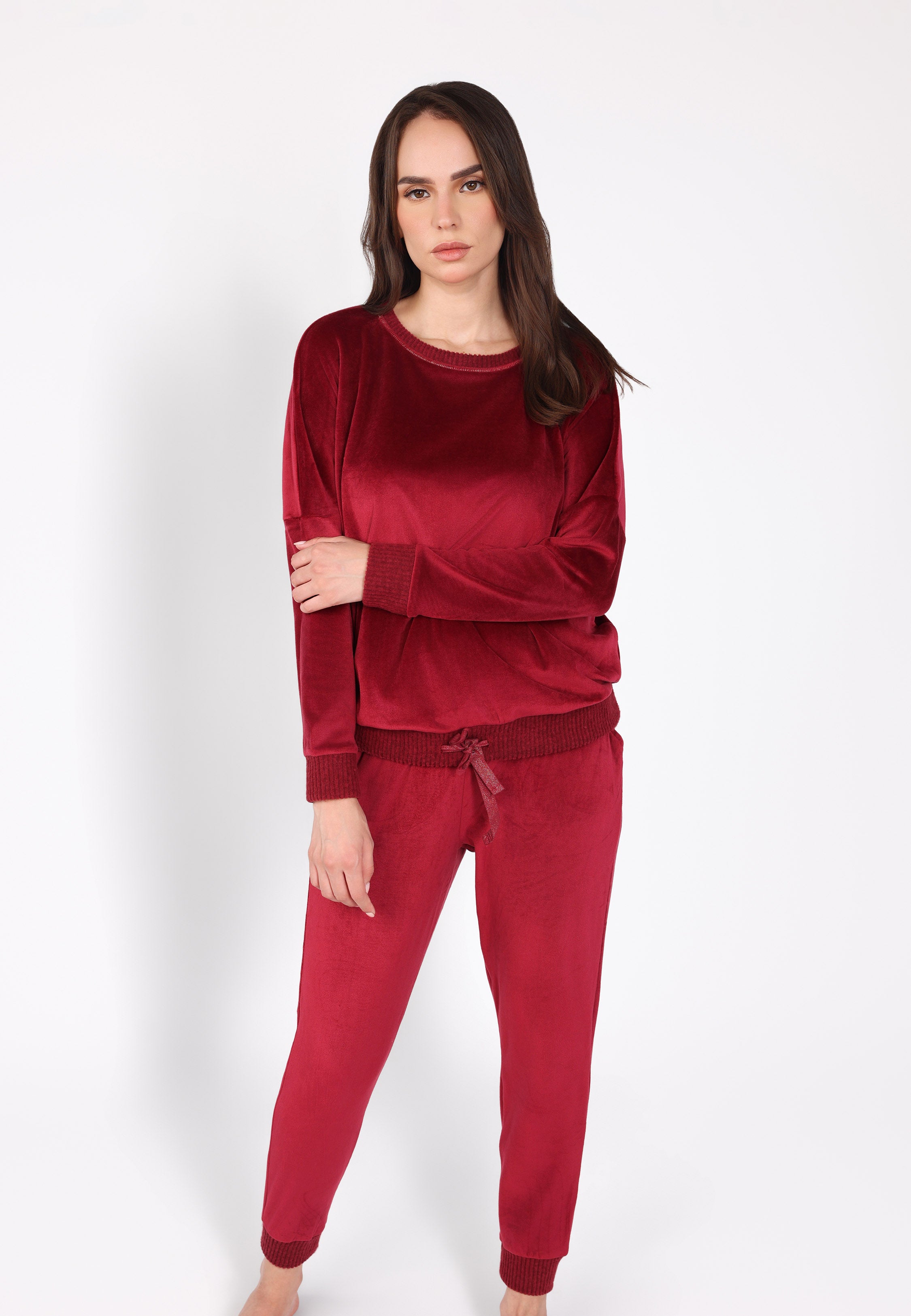Ensemble pyjama col rond | Collection Velvet MLC