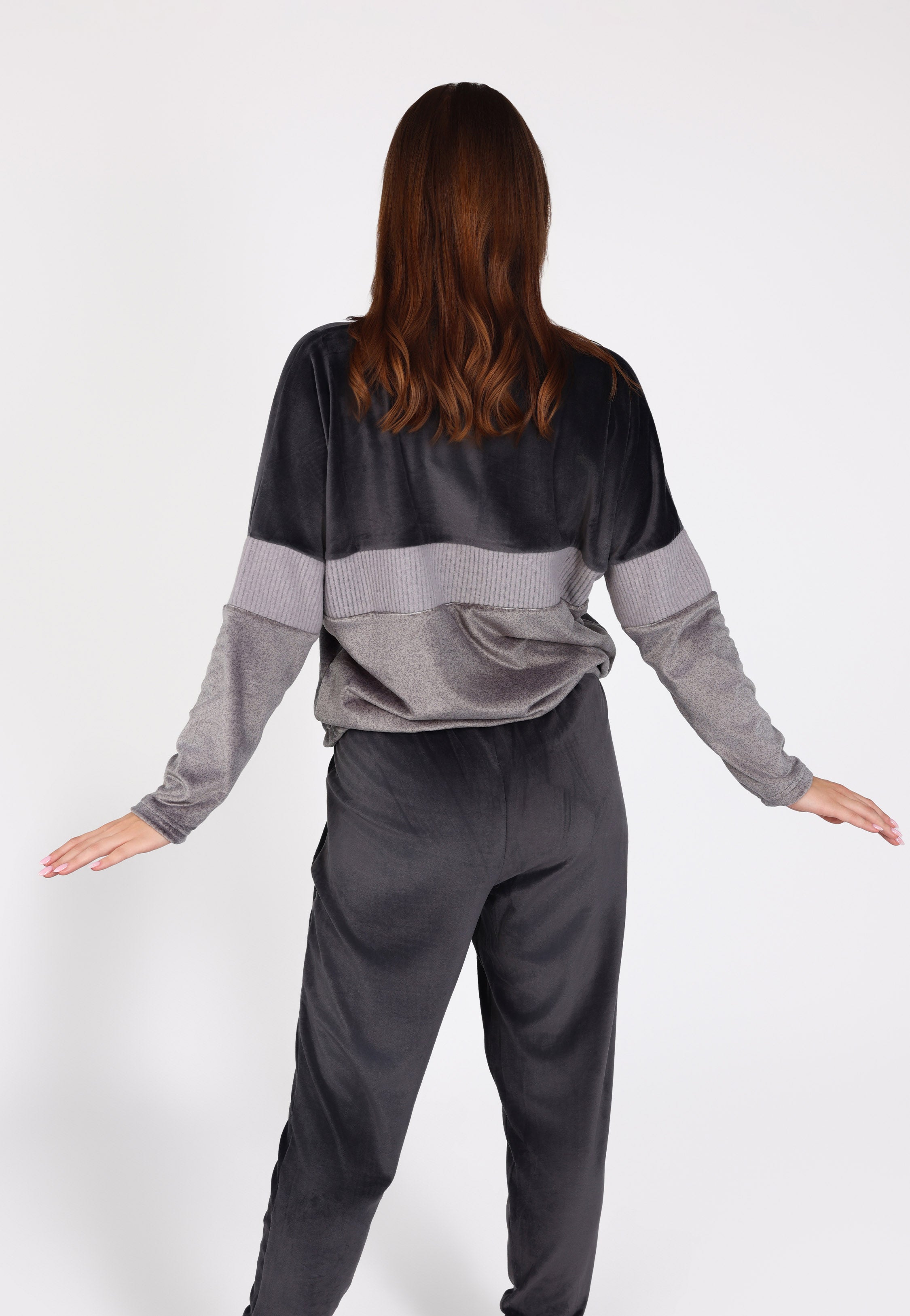 Pyjama à bandes contrastées | Collection Velvet MLC