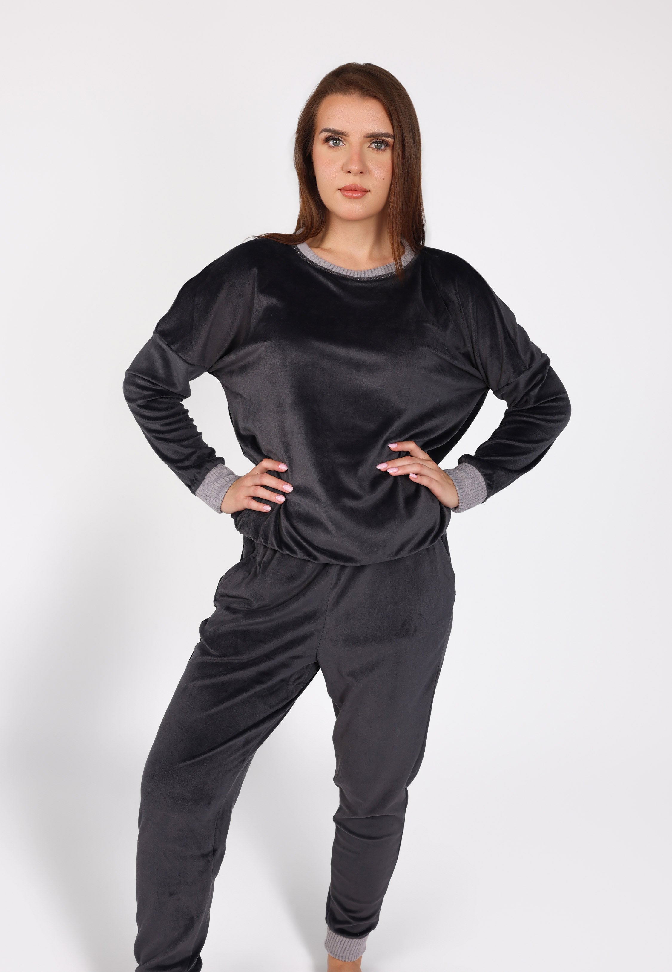 Ensemble pyjama col rond | Collection Velvet MLC