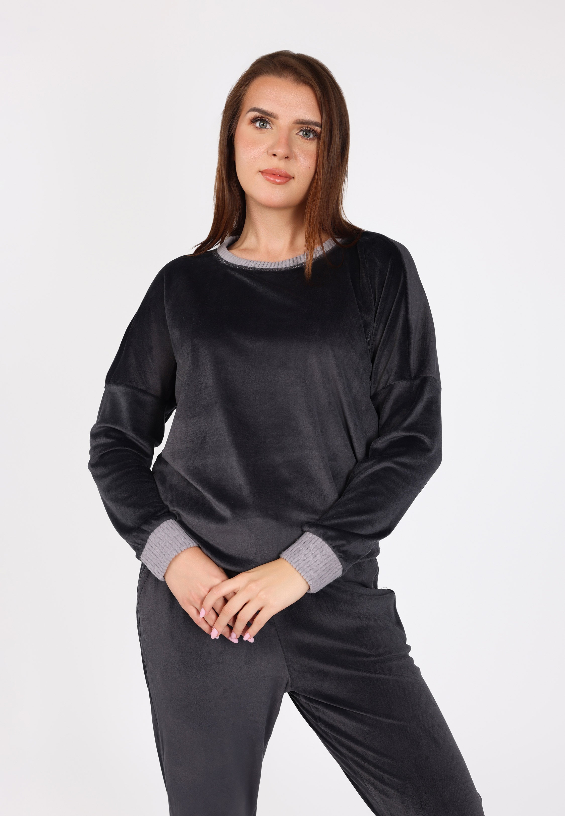 Ensemble pyjama col rond | Collection Velvet MLC