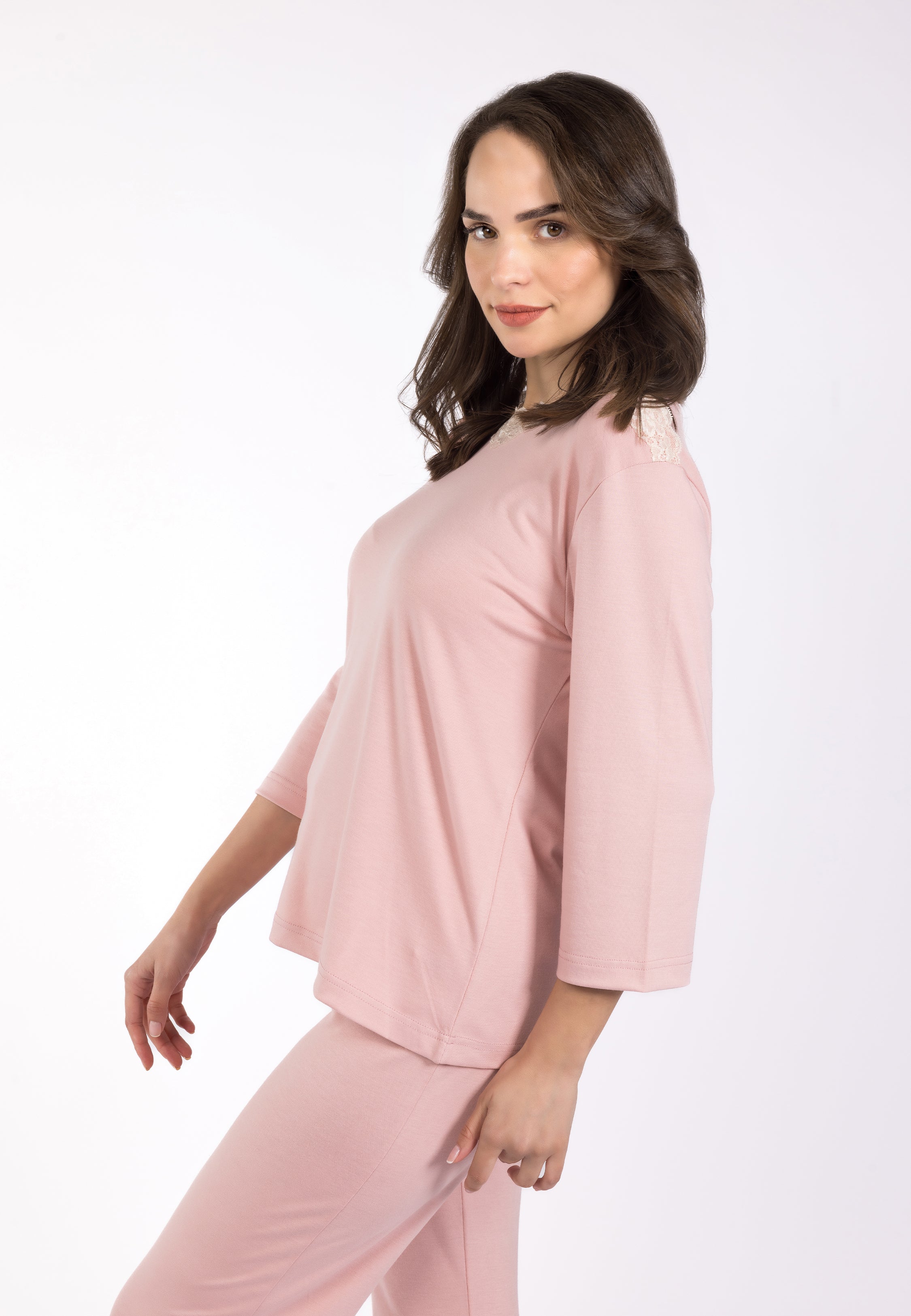 Pyjama deux pièces avec dentelle | Collection NOSTALGIA