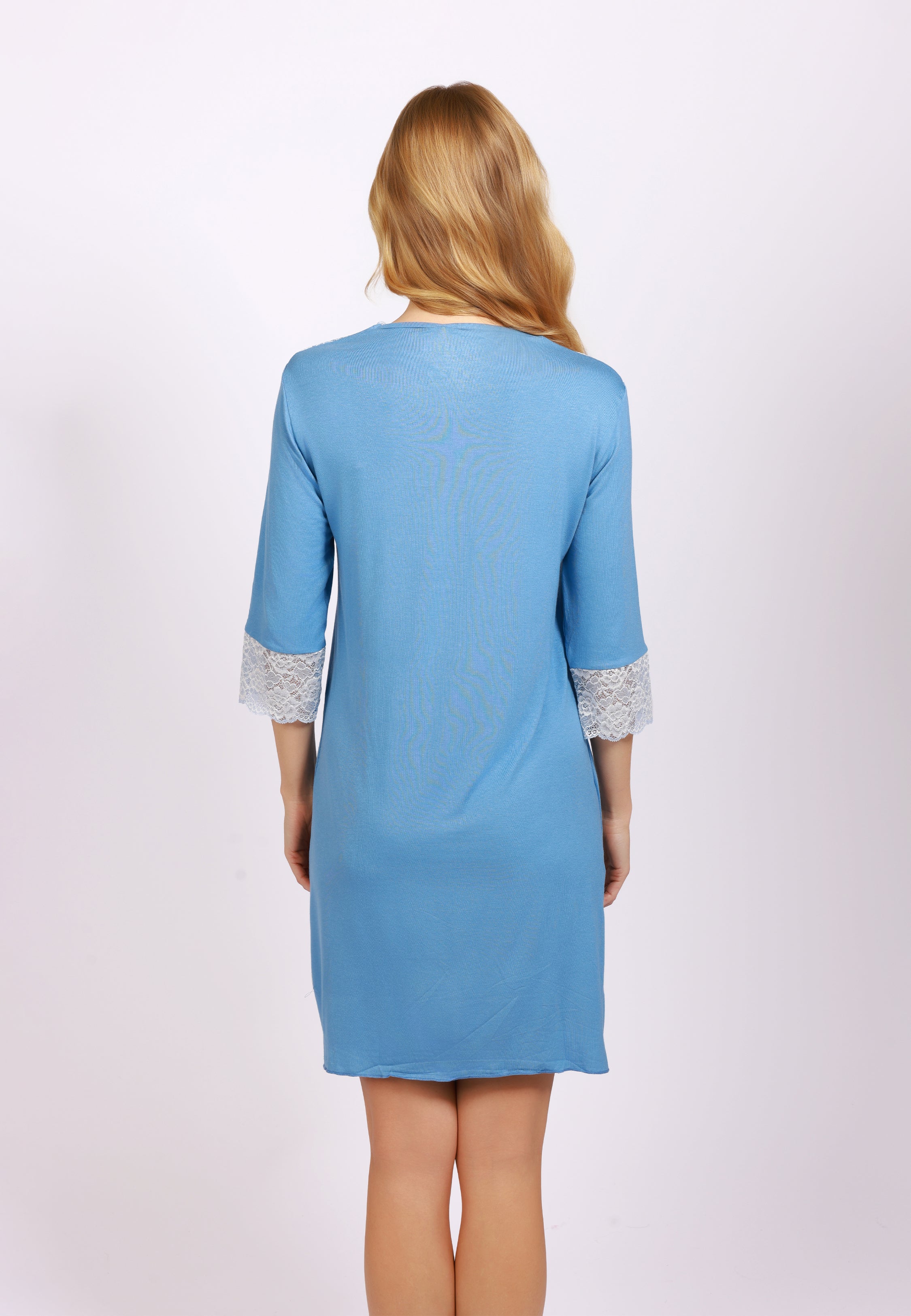 Chemise de Nuit à Manches Courtes | Collection Touche D'élégance