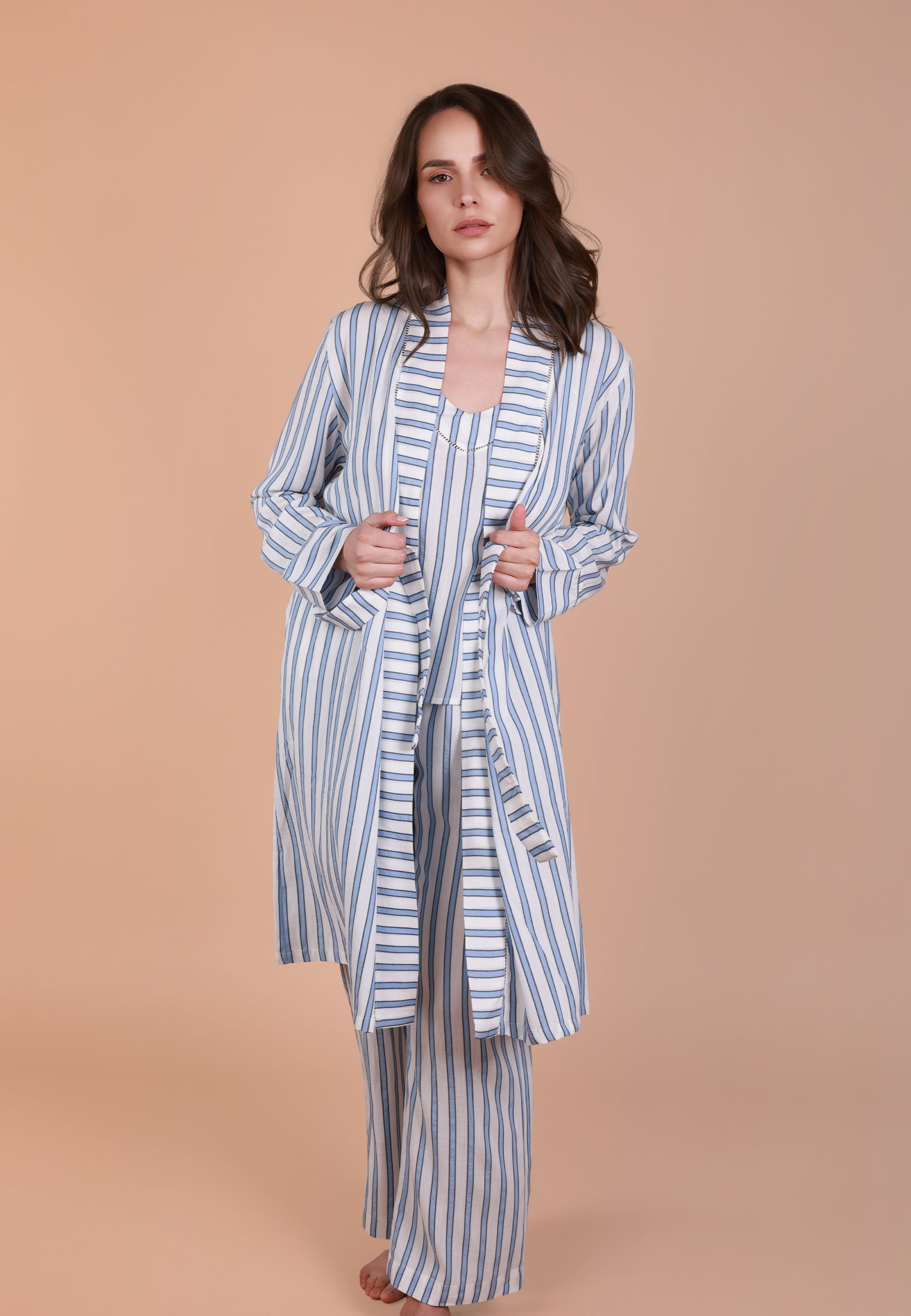 Peignoir Décontracté à Rayures | Collection WALLPAPER