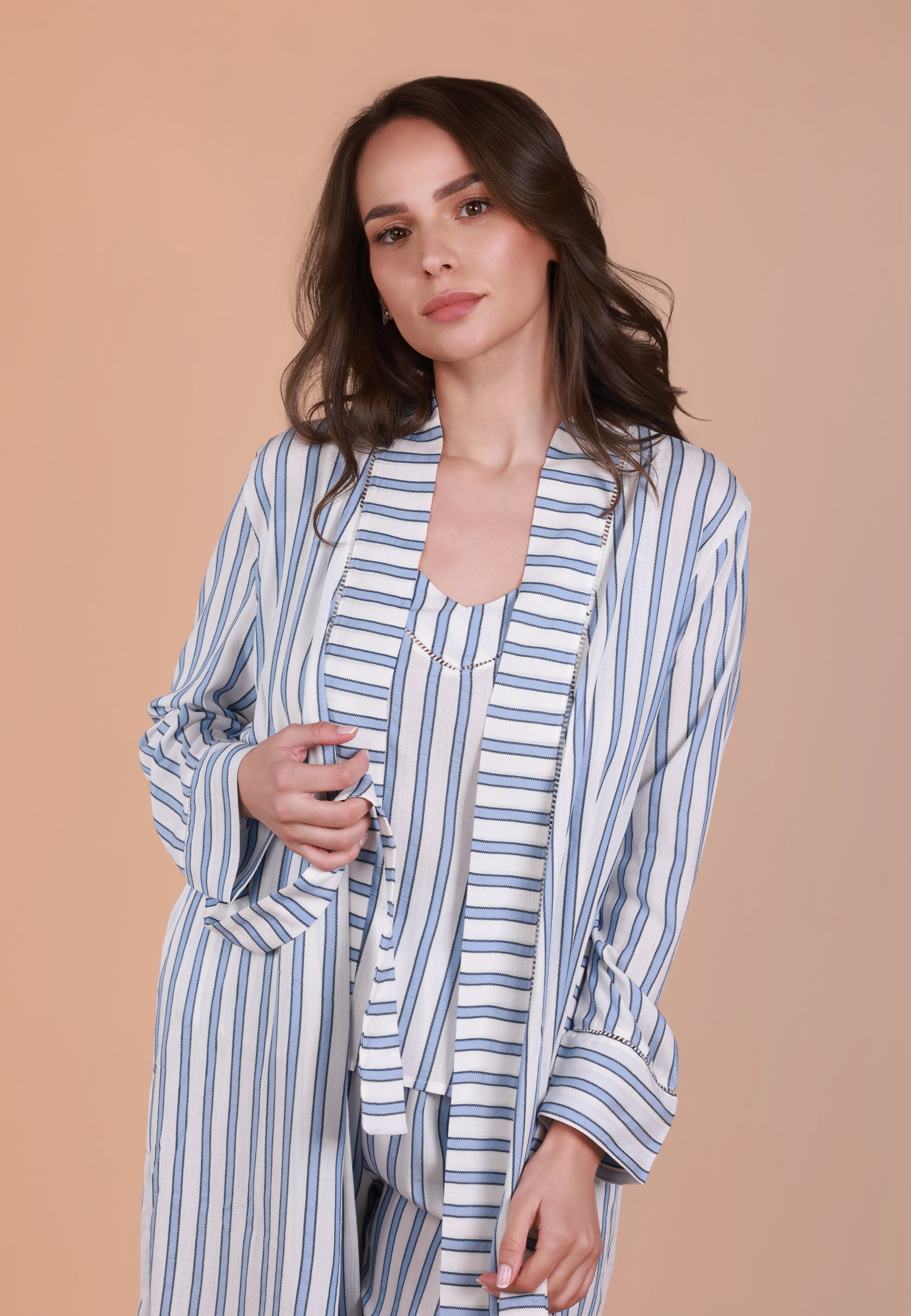 Peignoir Décontracté à Rayures | Collection WALLPAPER