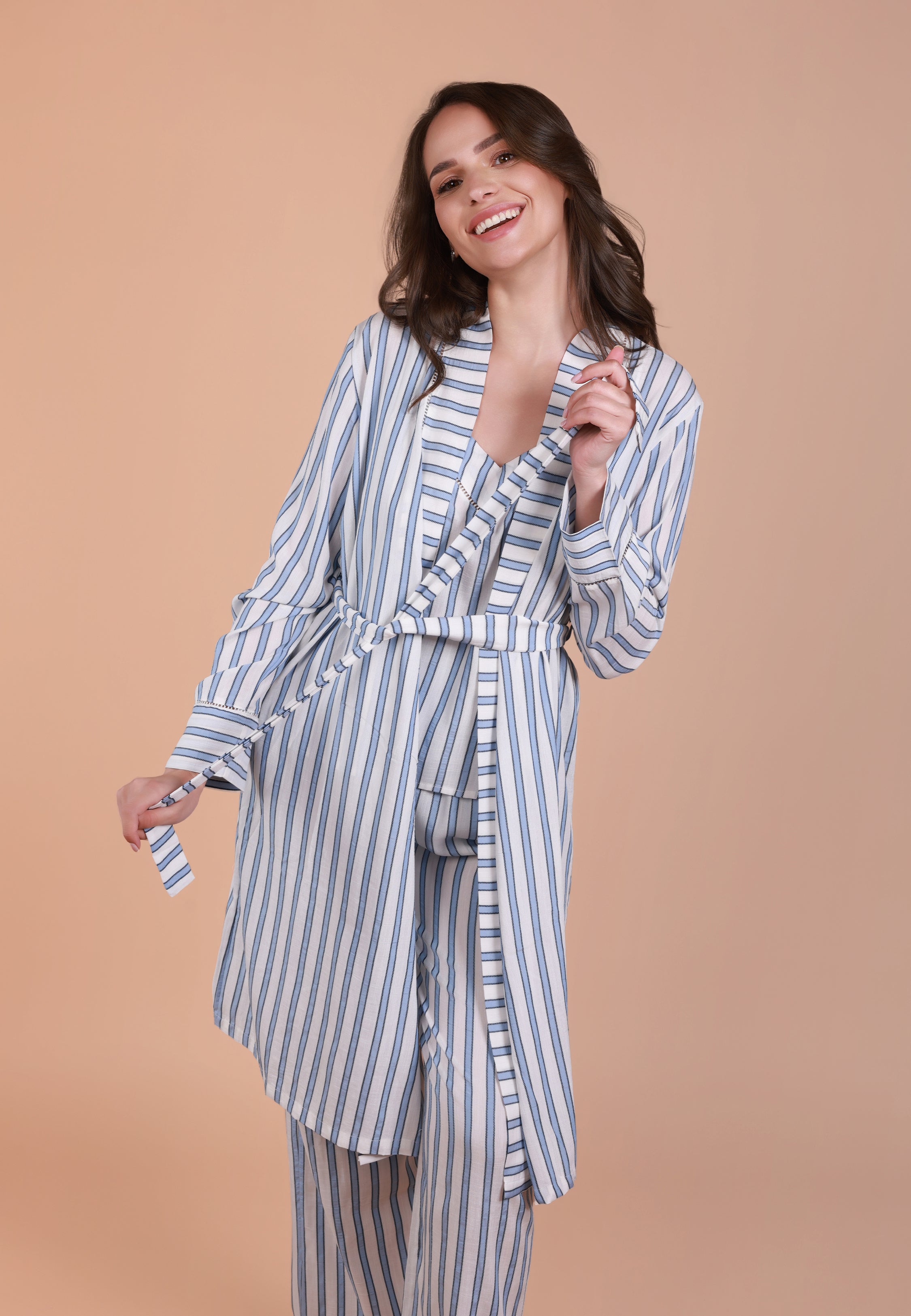 Peignoir Décontracté à Rayures | Collection WALLPAPER