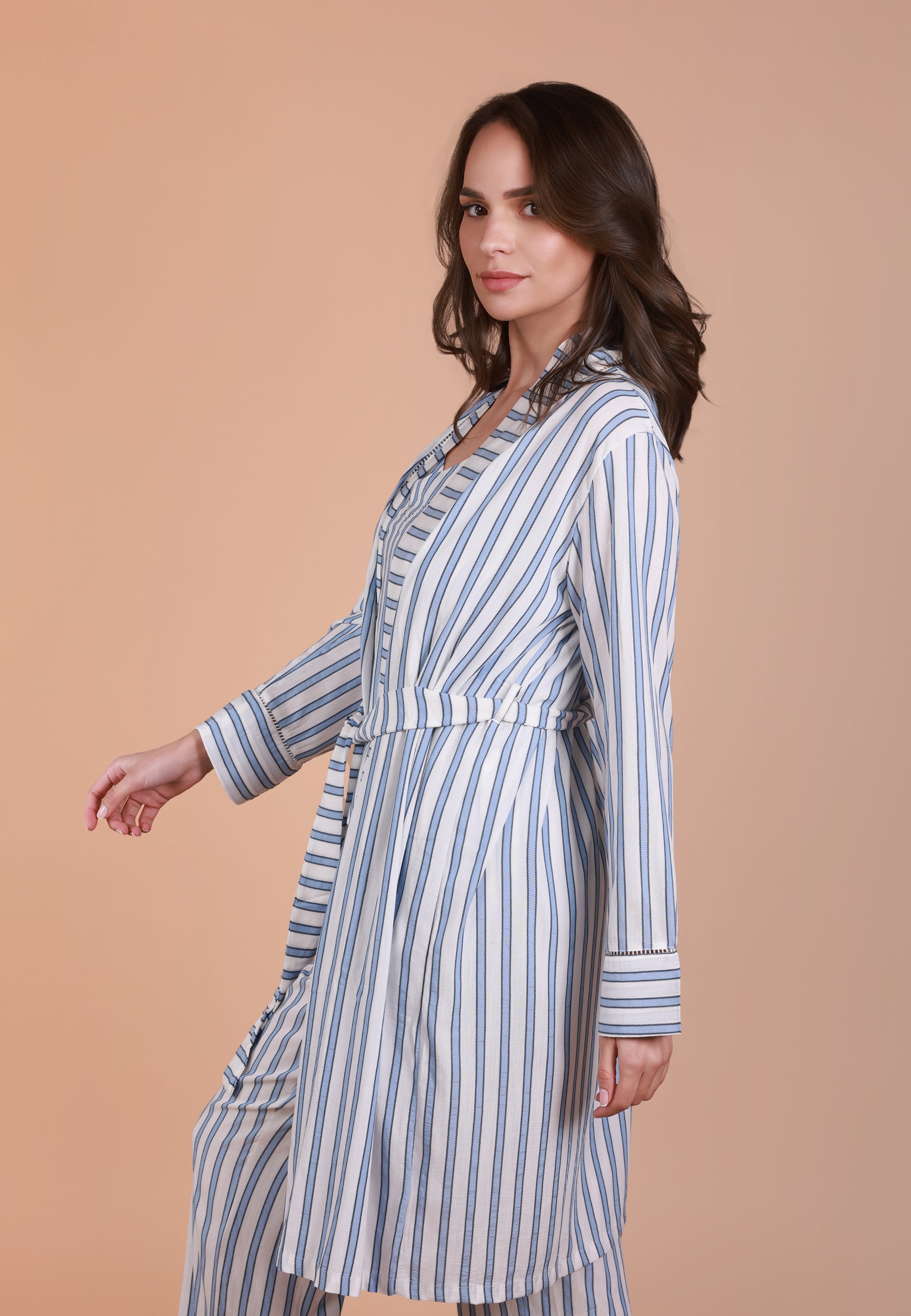 Peignoir Décontracté à Rayures | Collection WALLPAPER