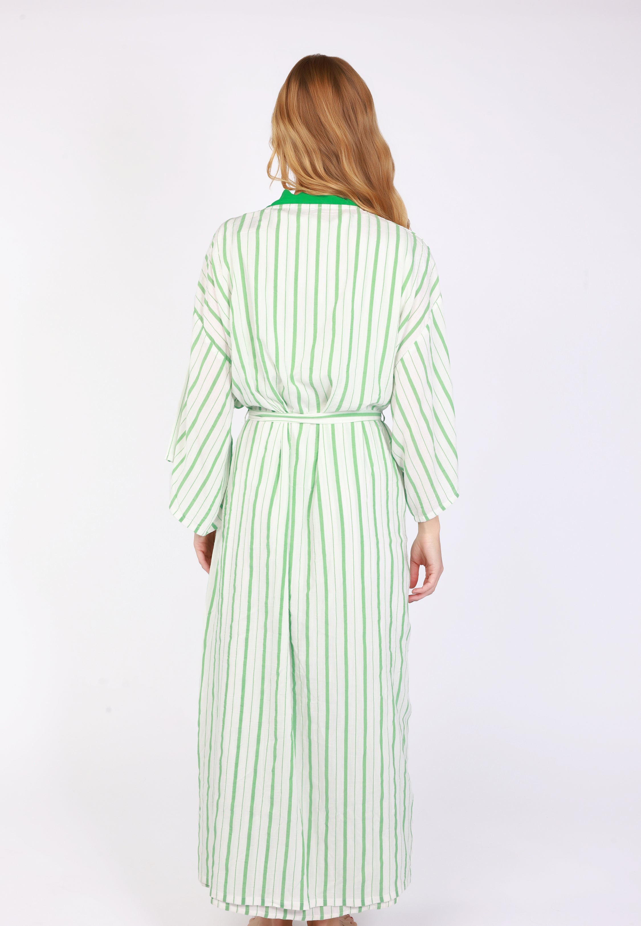 Peignoir long à rayures | Collection Ethnic