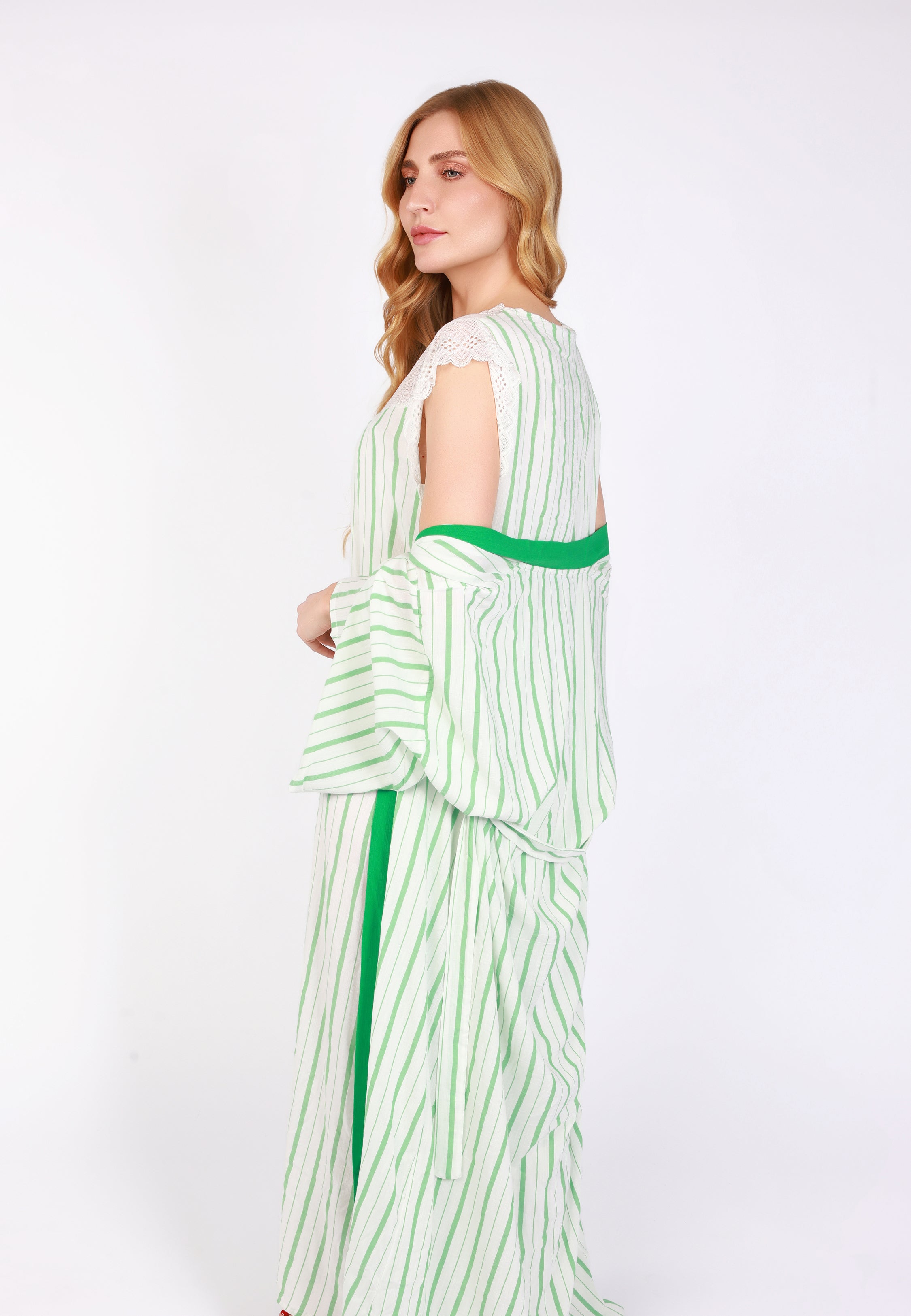 Peignoir long à rayures | Collection Ethnic