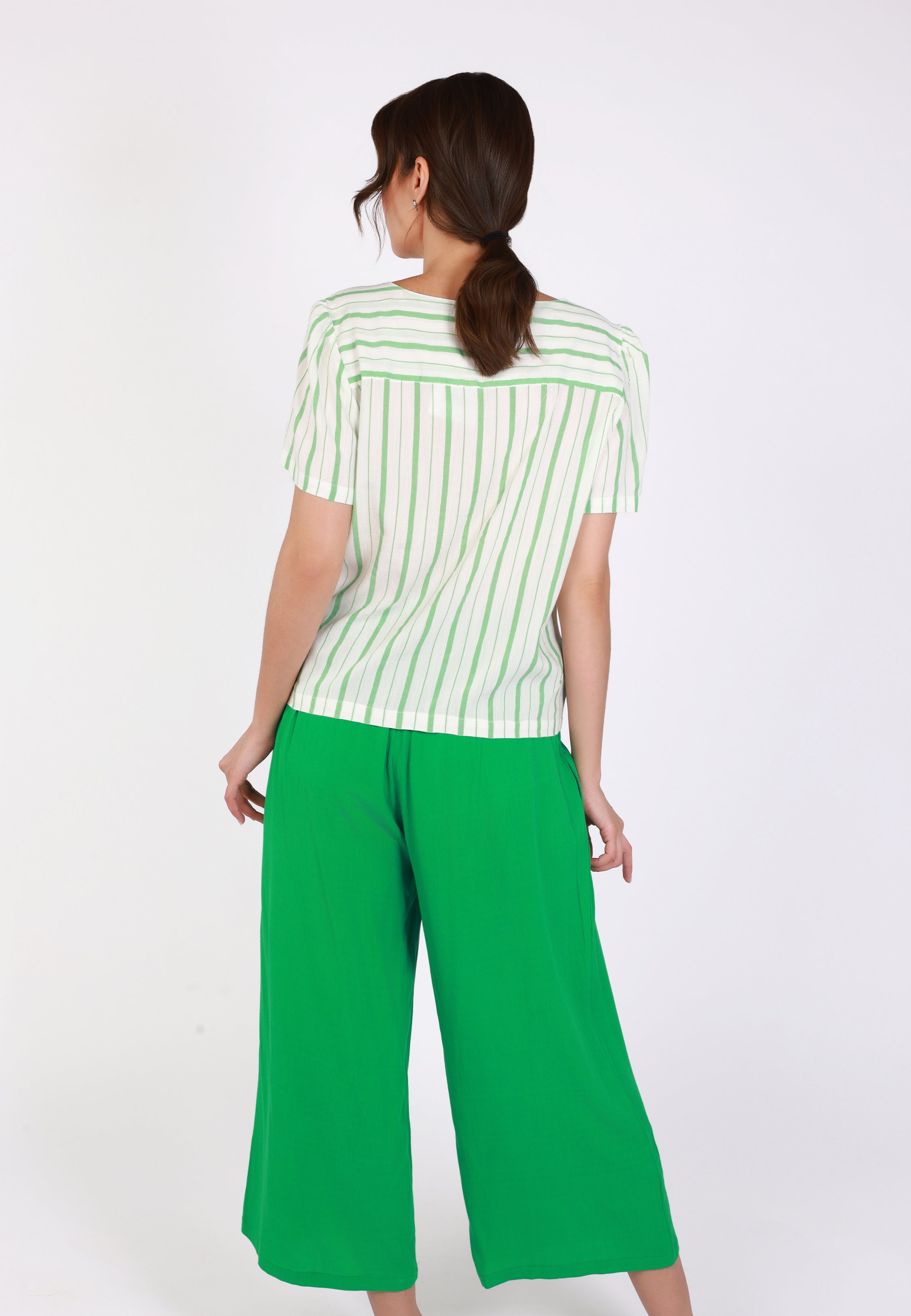 Ensemble rayé vert | Collection Ethnic