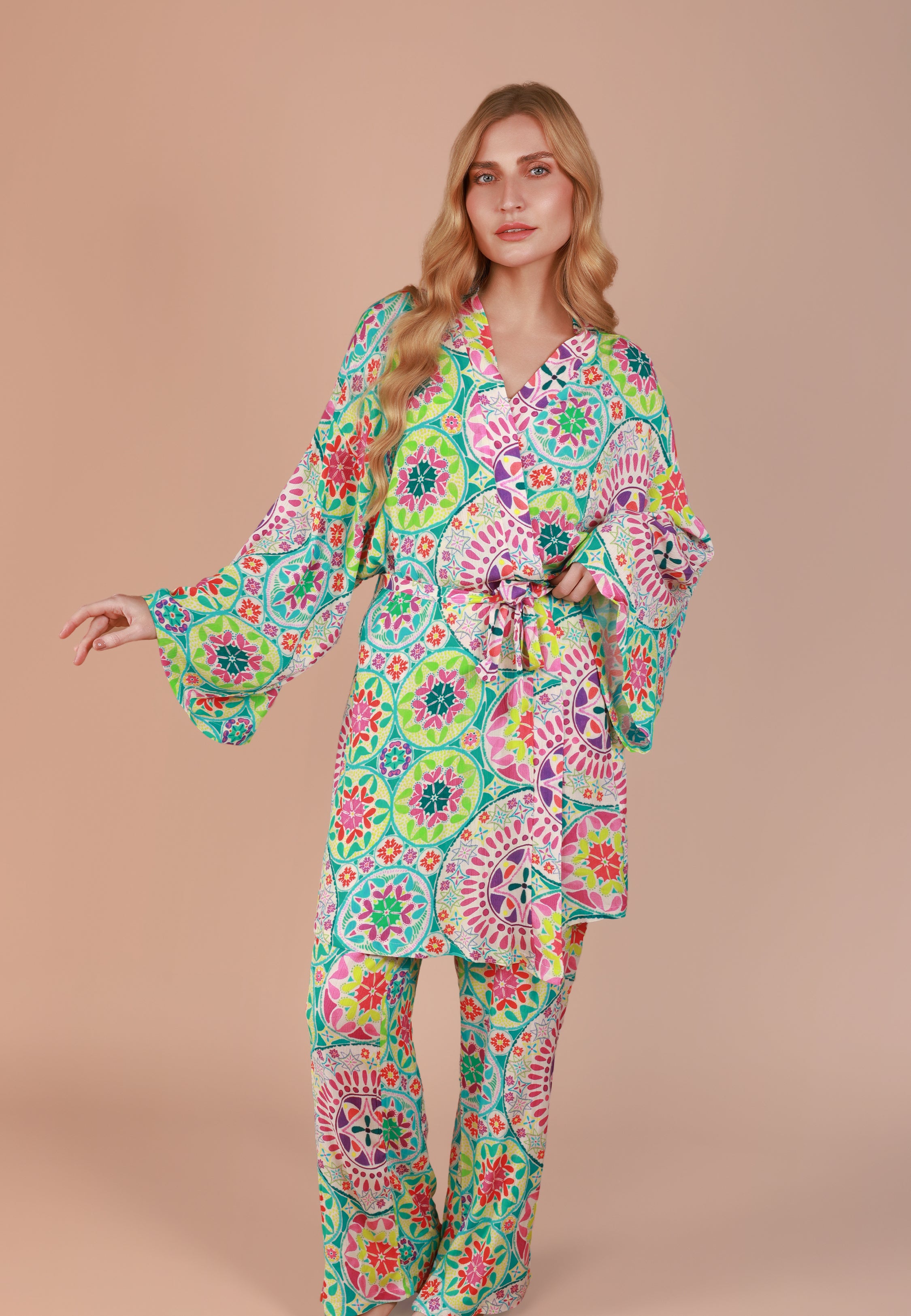 Kimono imprimé mandala | Collection INDIAN ETHNIC