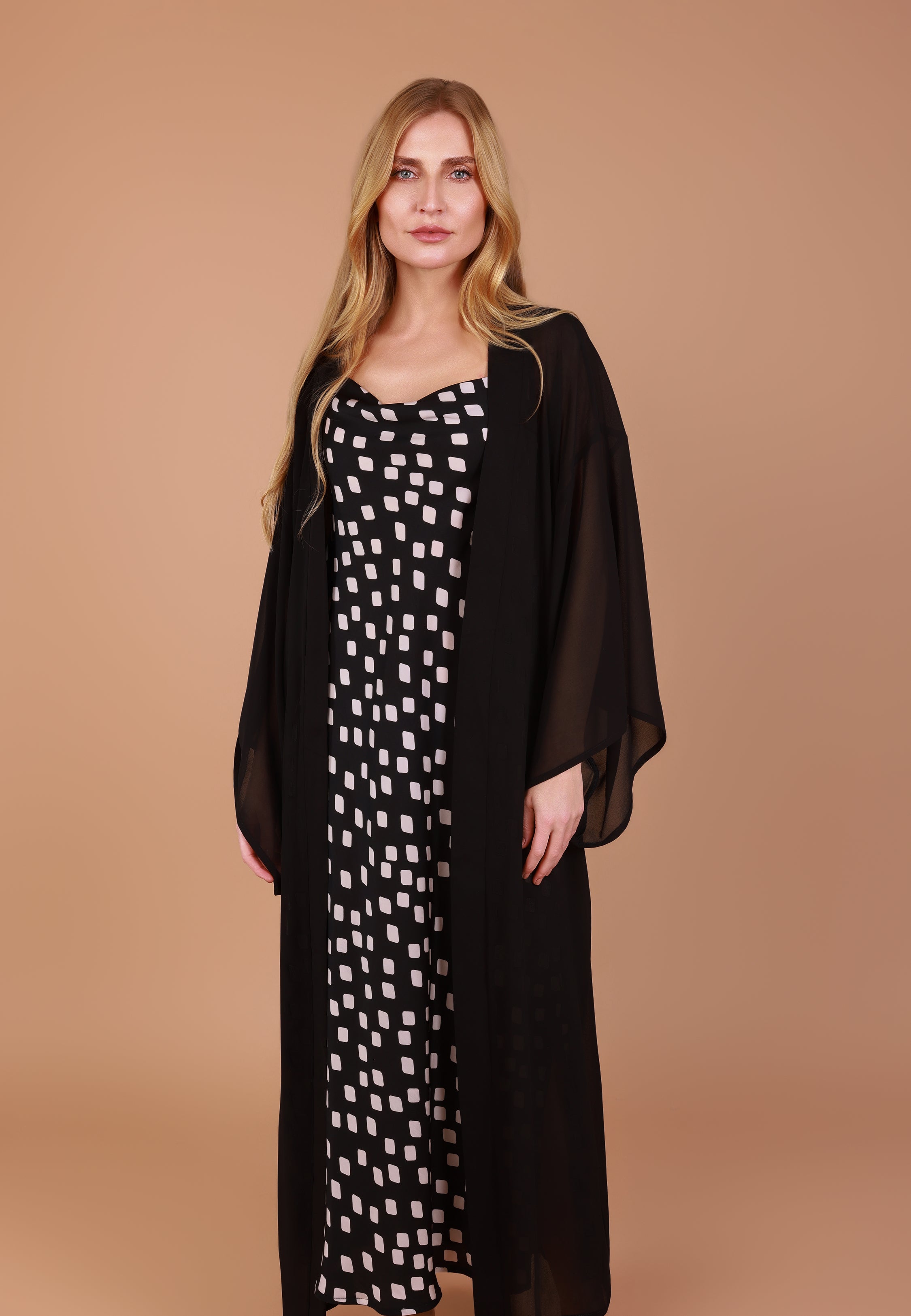 Kimono long fluide à manches larges | Collection Harmonique