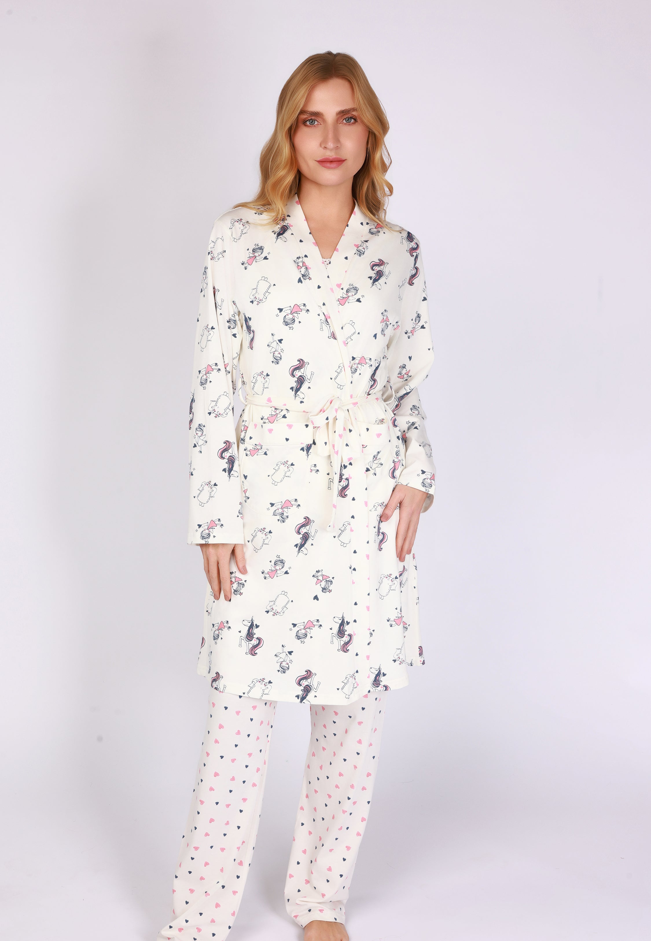 Peignoir à motifs licorne | Collection Coeur