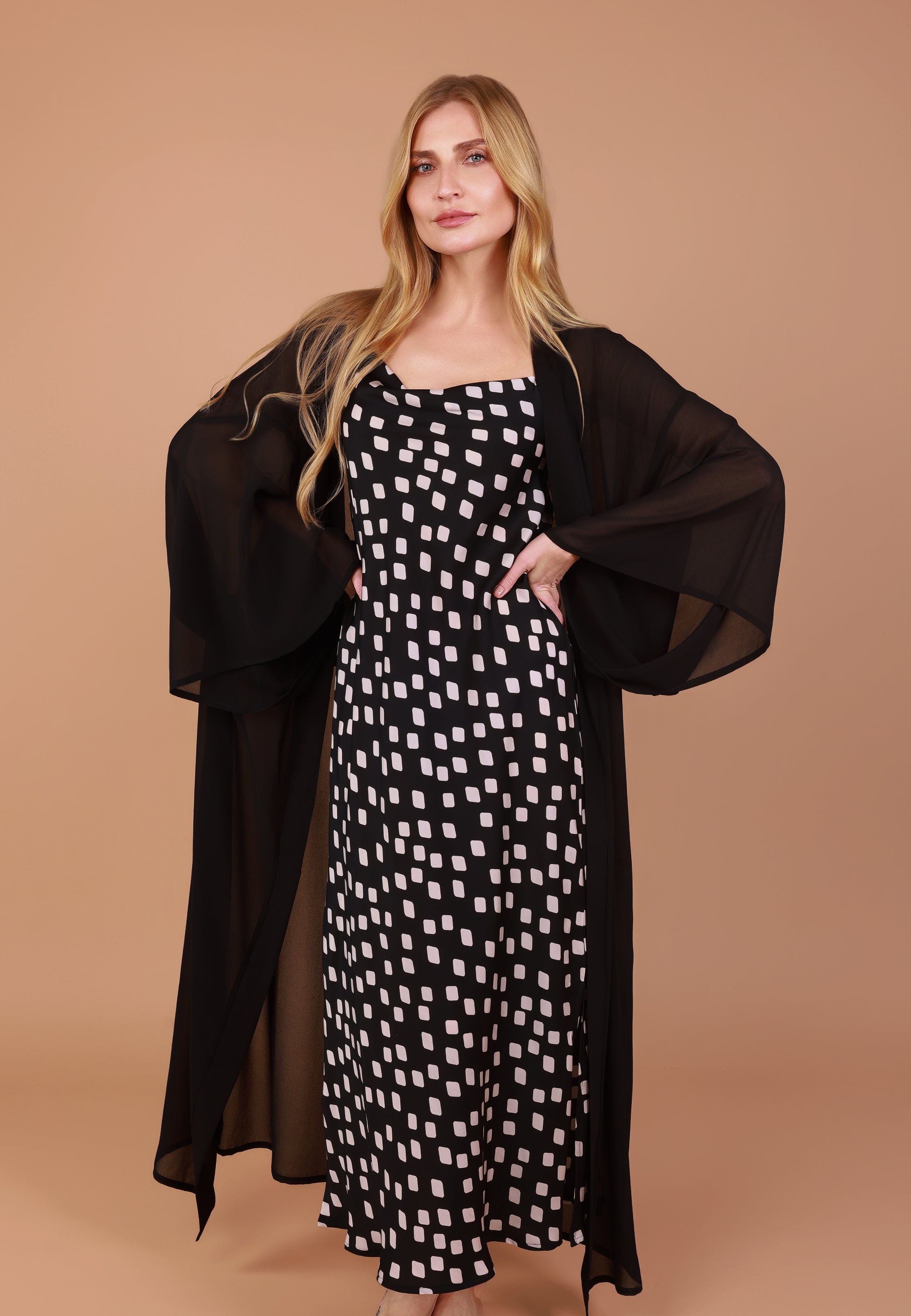 Kimono long fluide à manches larges | Collection Harmonique