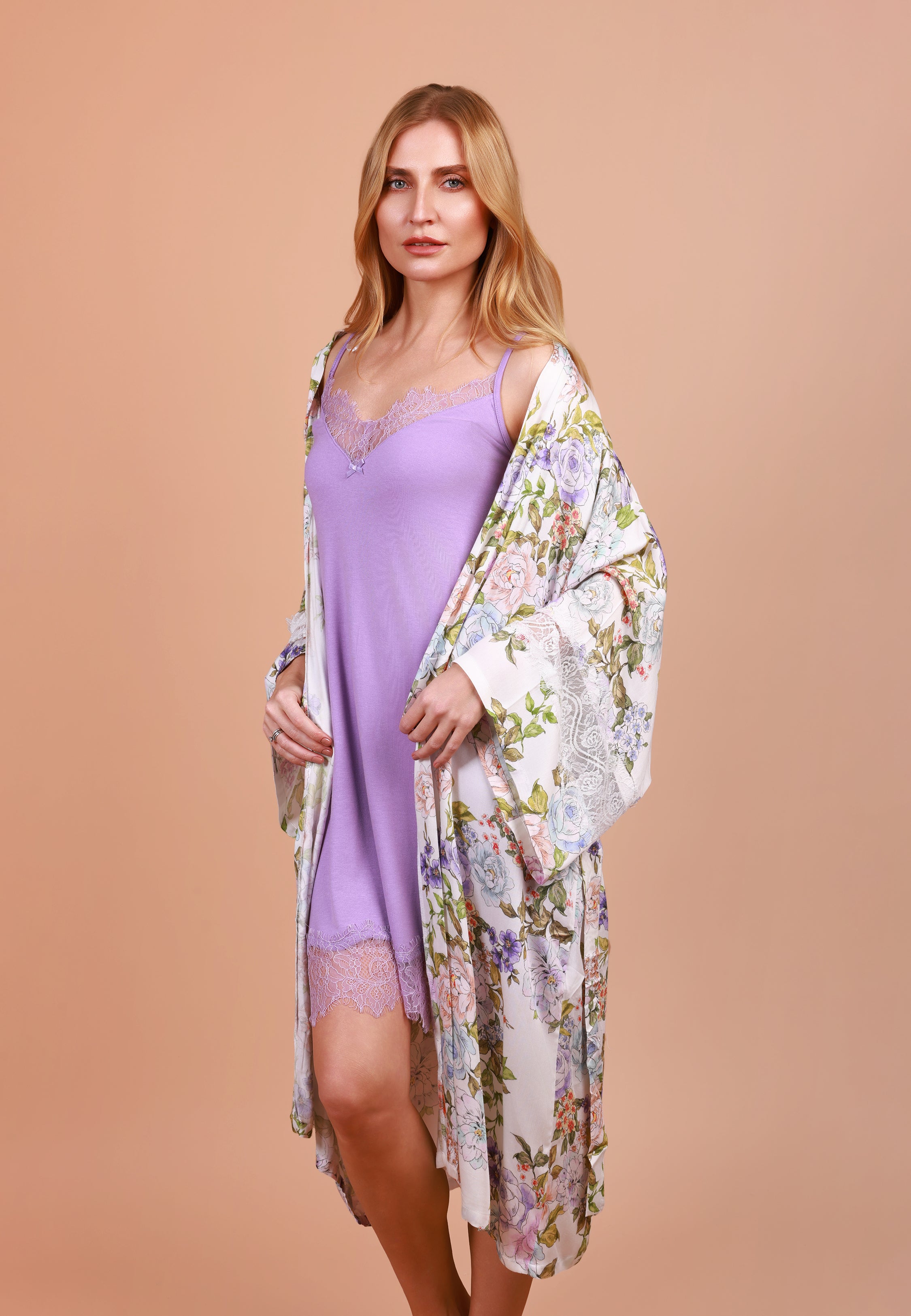 Kimono Long à imprimé floral | Collection Floral Print