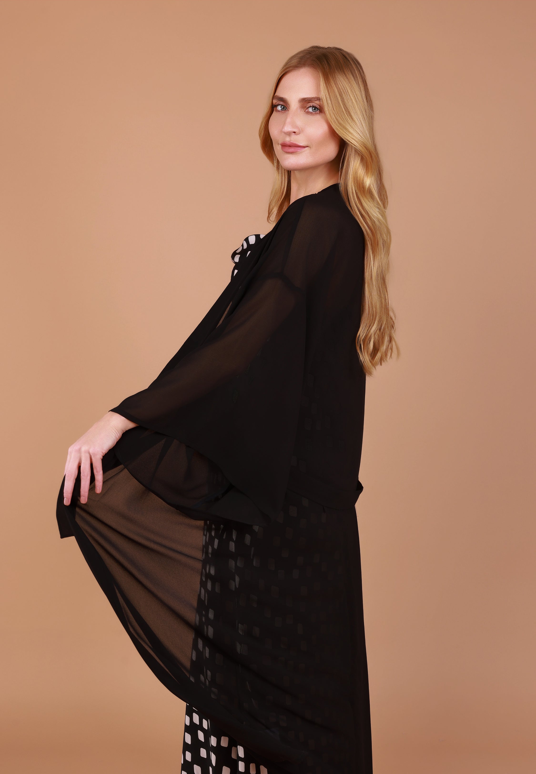 Kimono long fluide à manches larges | Collection Harmonique