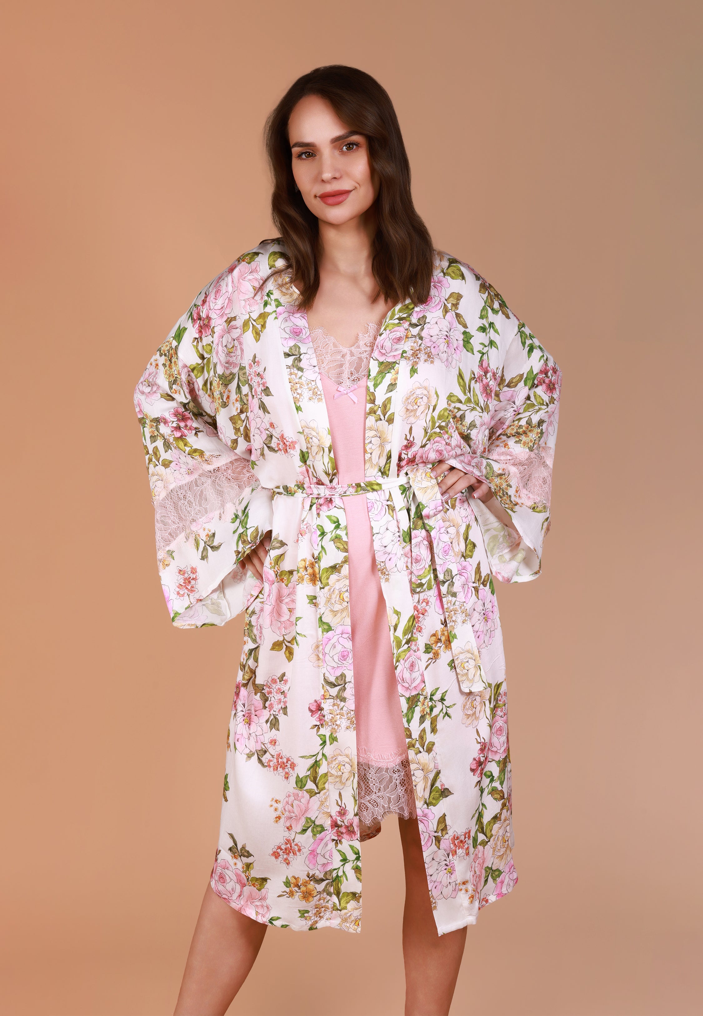 Kimono Long à imprimé floral | Collection Floral Print