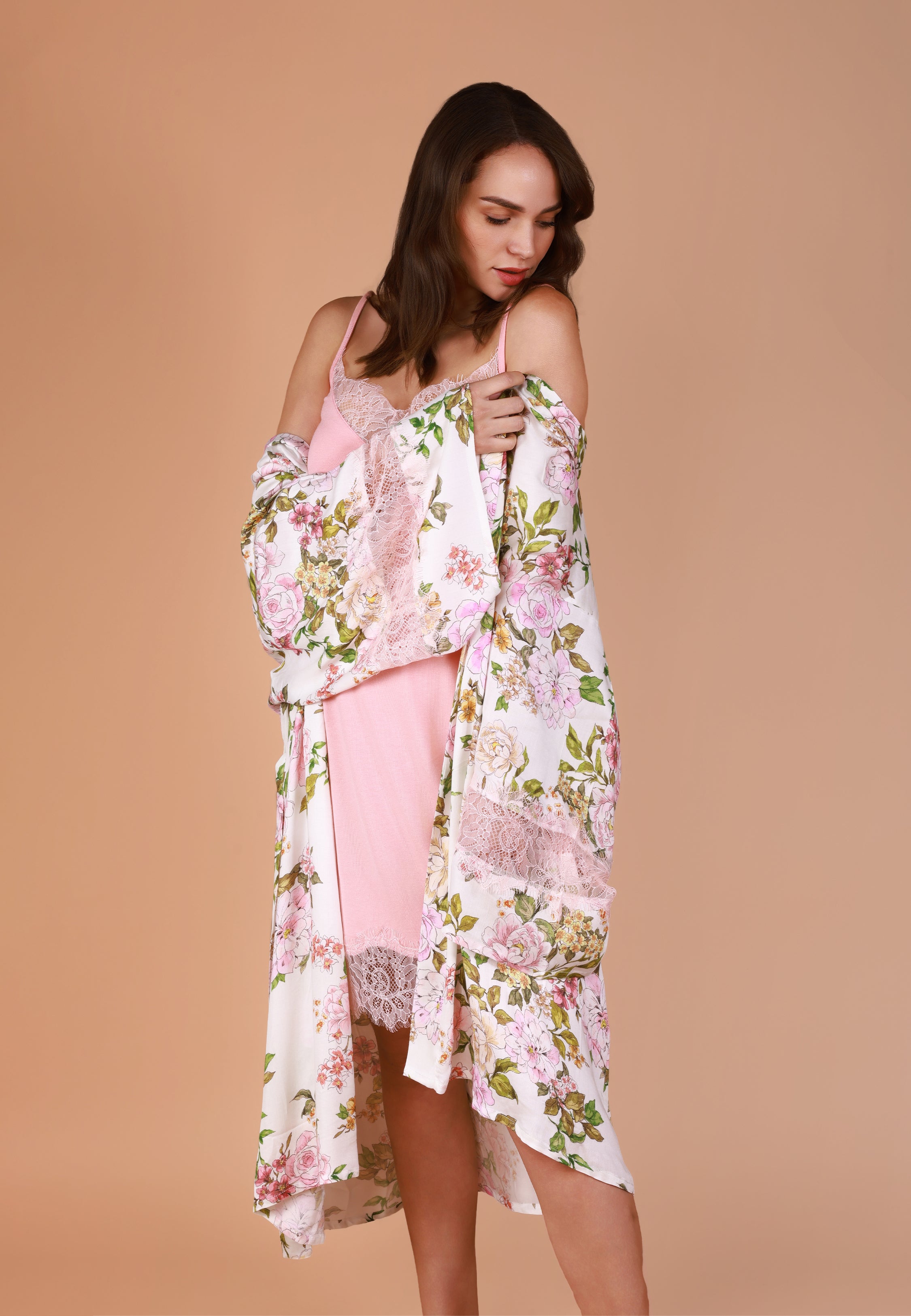 Kimono Long à imprimé floral | Collection Floral Print