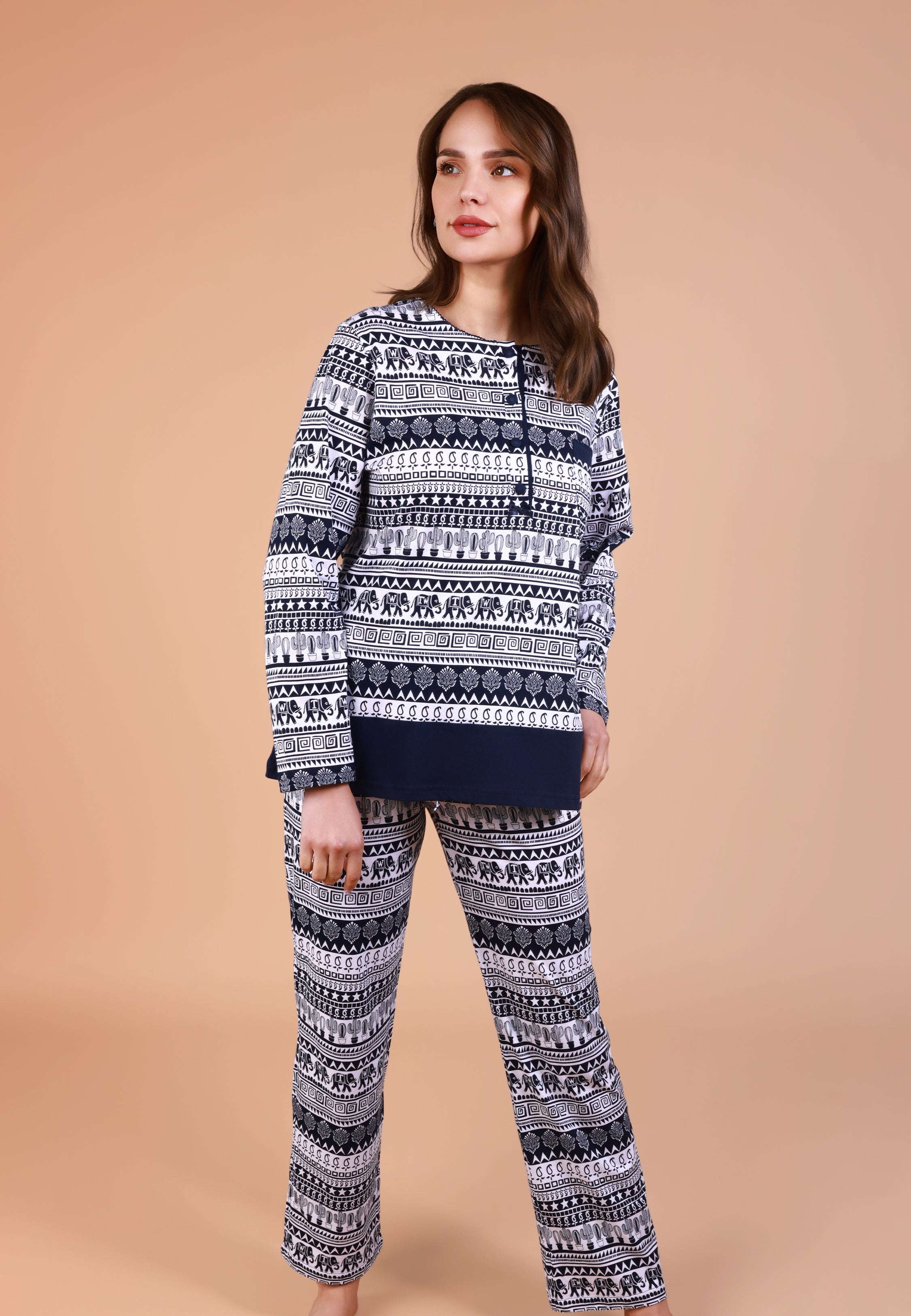 Ensemble pyjama imprimé bleu nuit | Collection Bleu Band