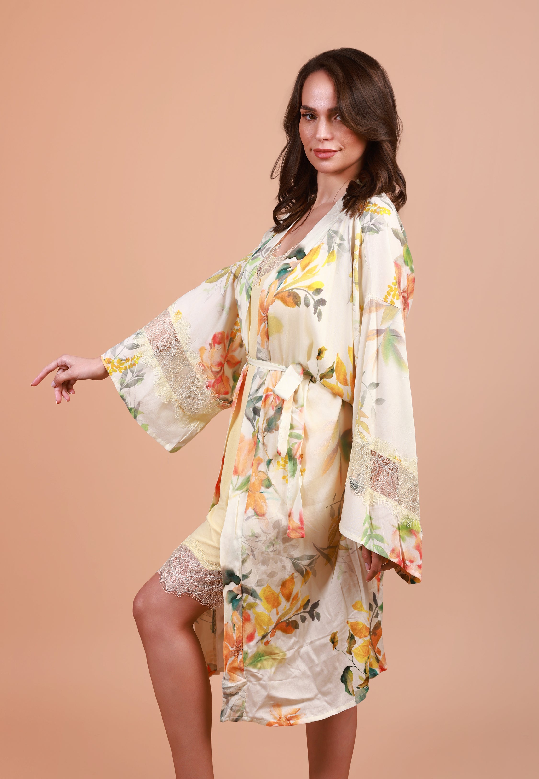 Kimono Long à imprimé floral | Collection Floral Print