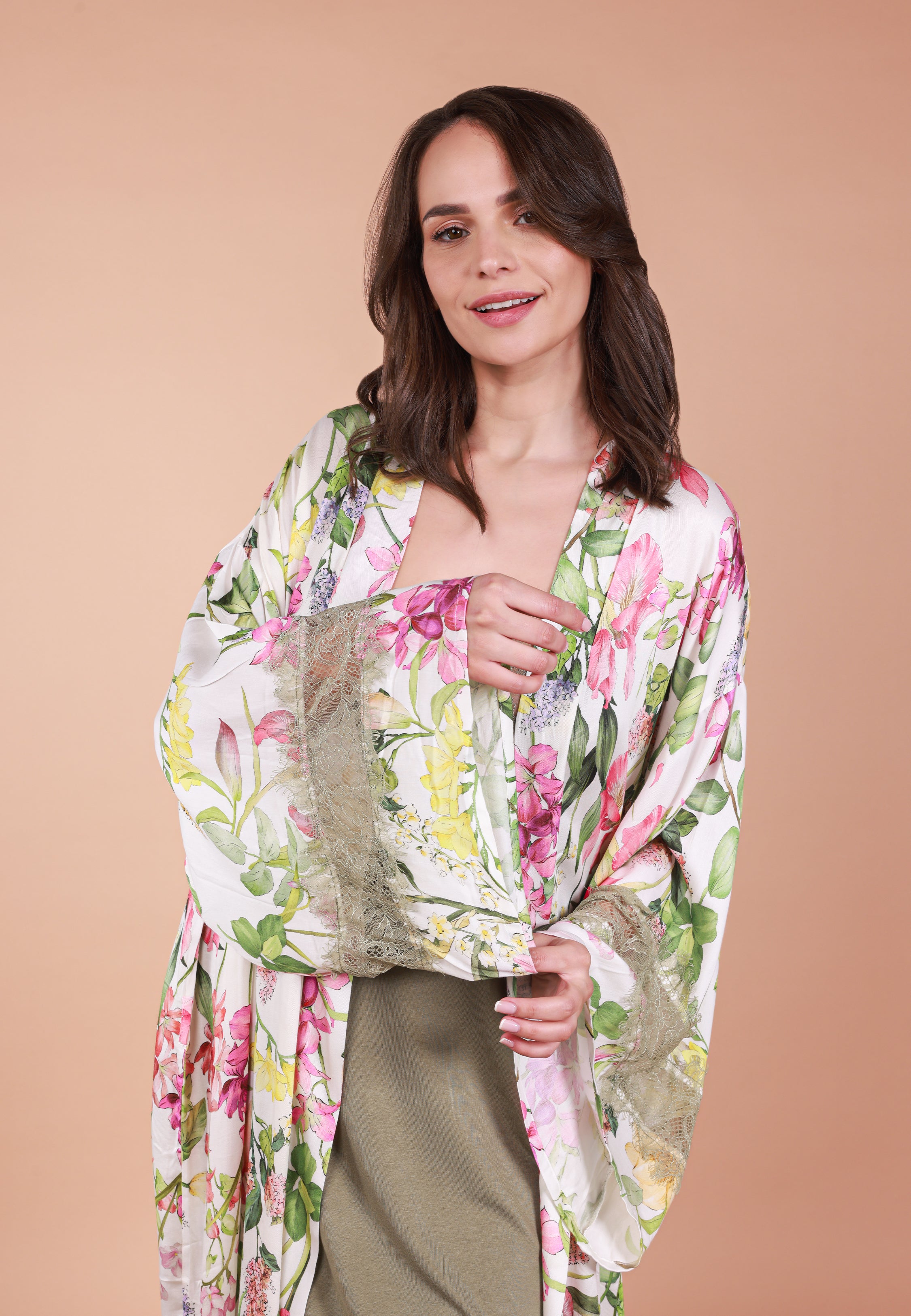 Kimono Long à imprimé floral | Collection Floral Print