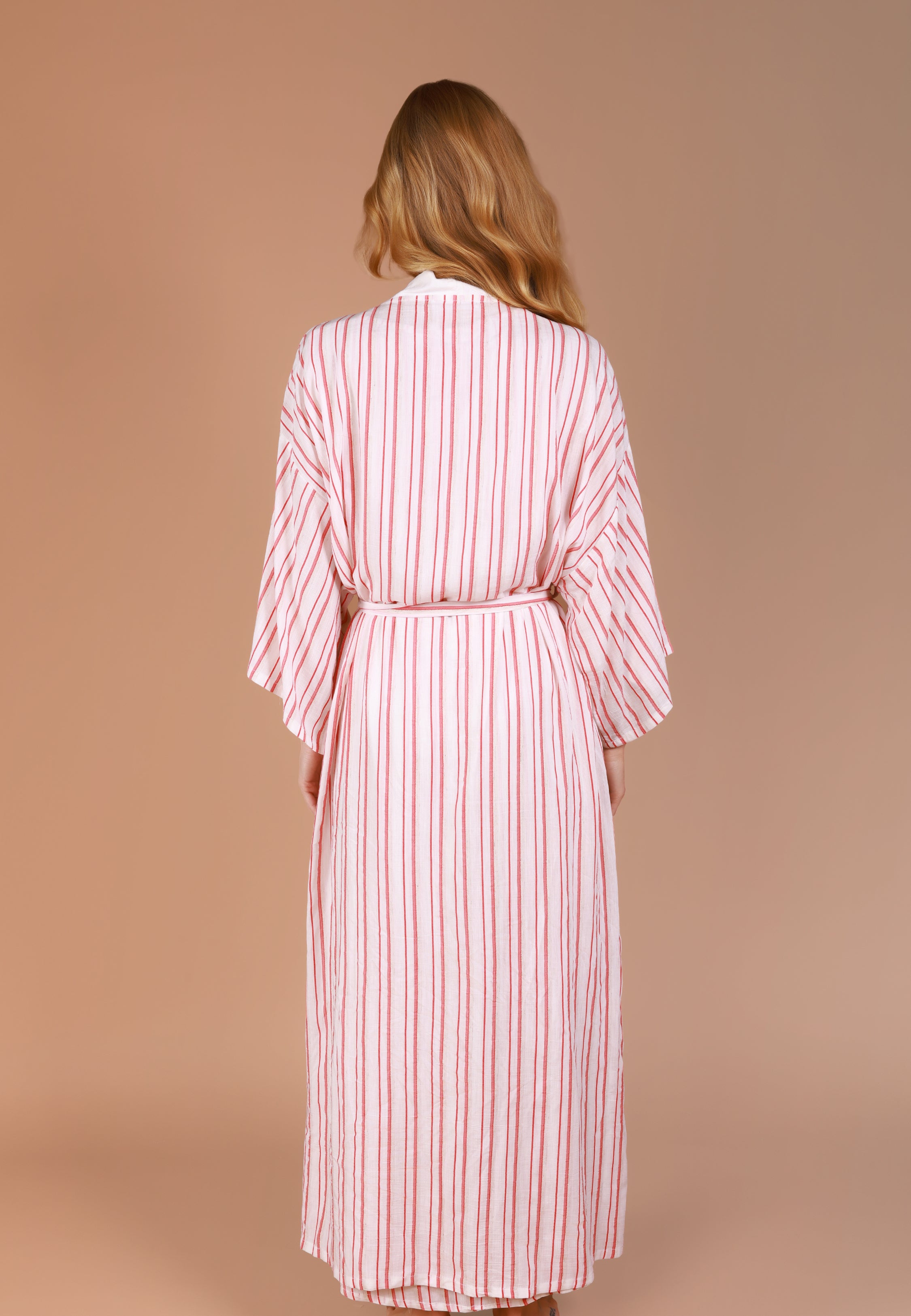 Peignoir long à rayures | Collection Ethnic