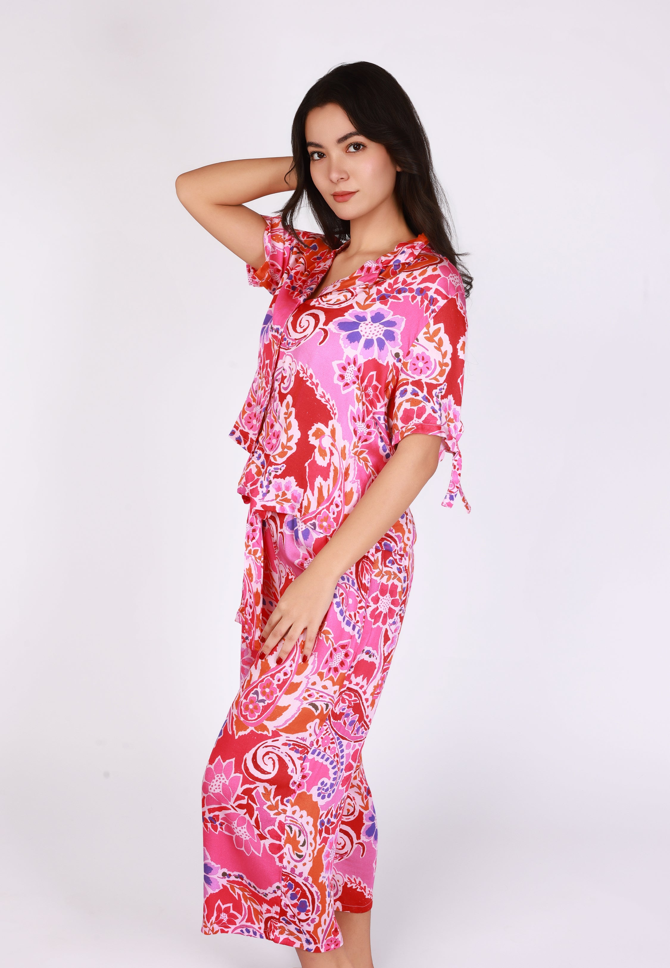 Ensemble pyjama fleuri coloré | Collection Indian Ethnic