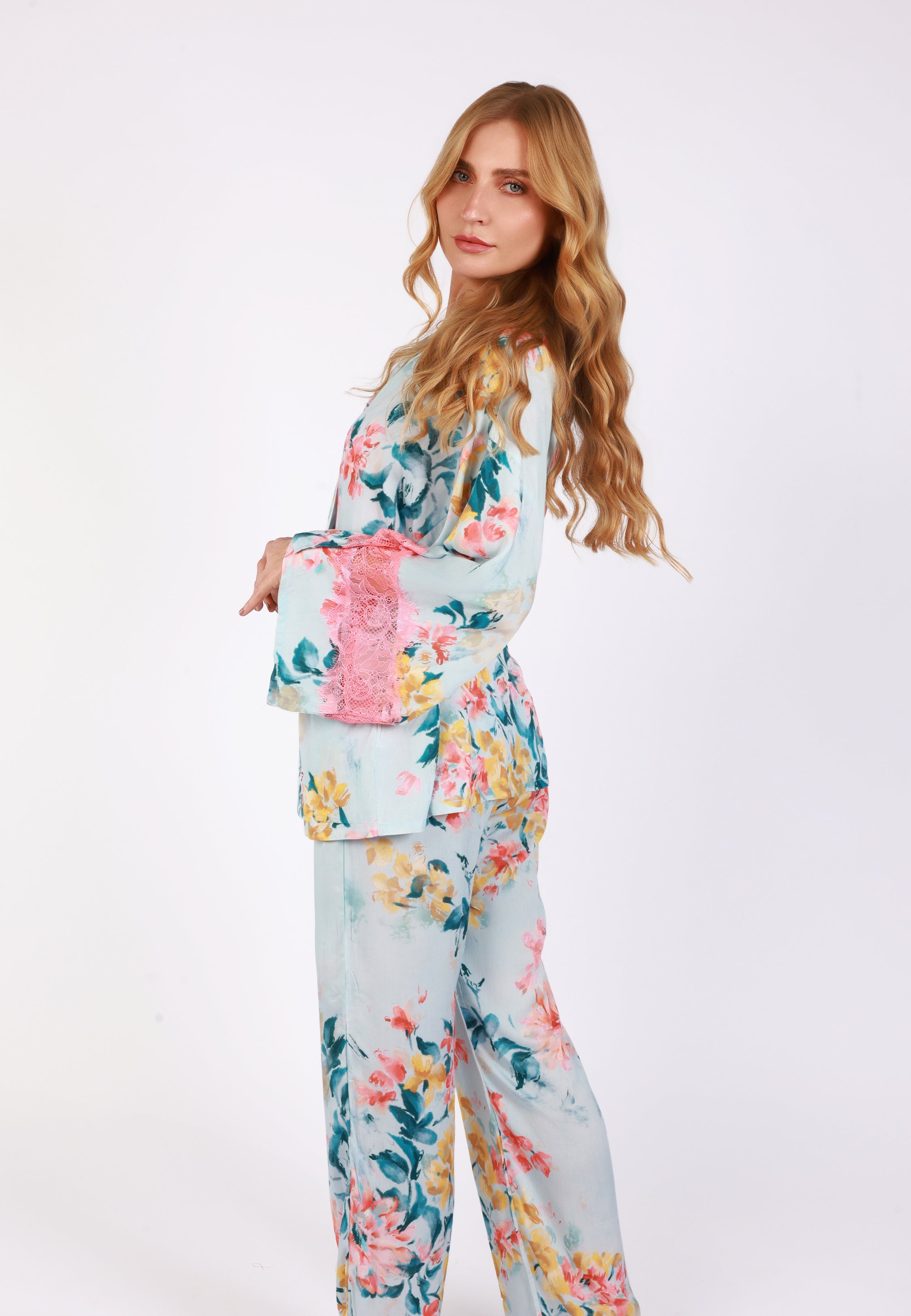 Kimono Court à Imprimé Floral | Collection Floral Print